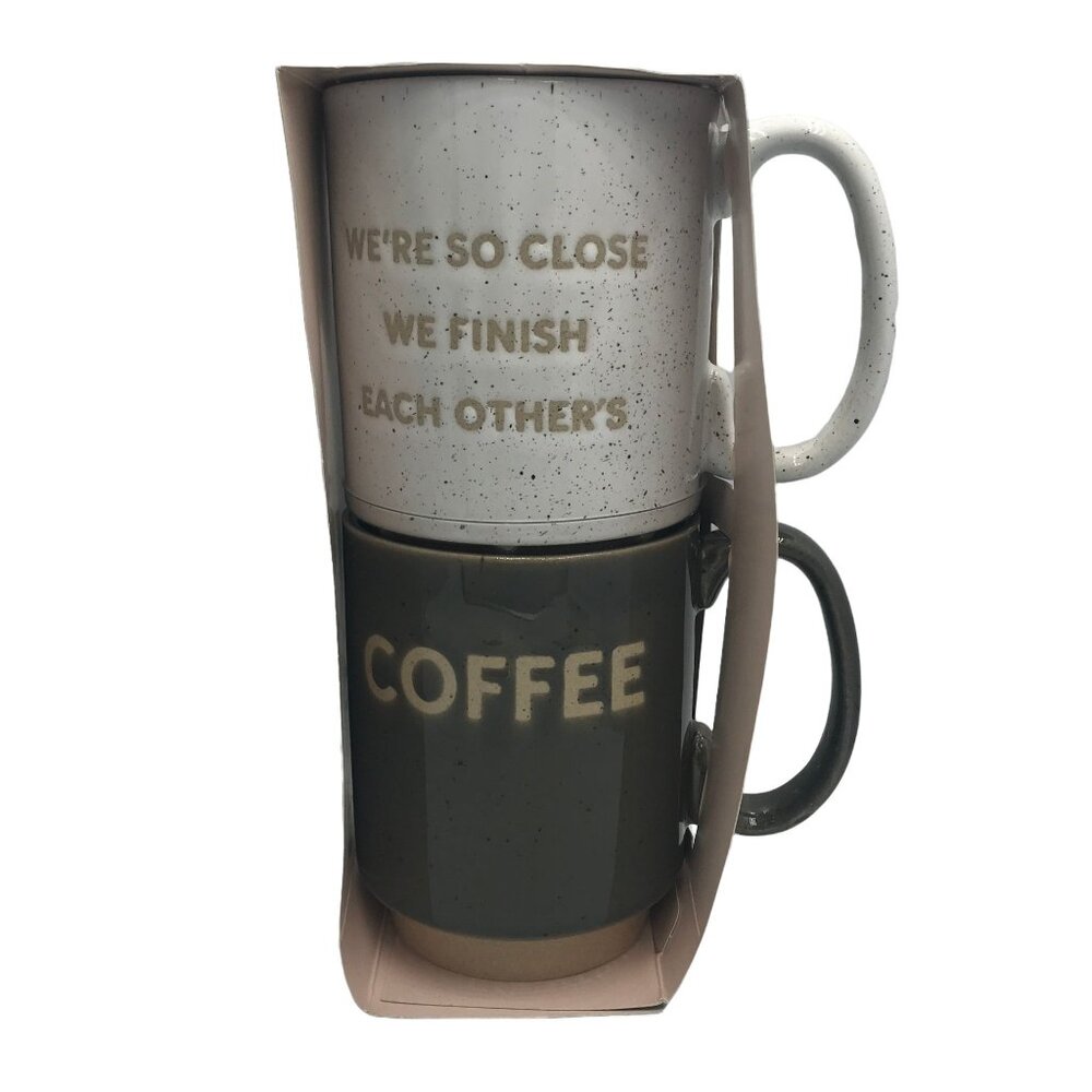 Hallmark Couples Stacking Coffee Mugs Set of 2 Husband Wife Pair
